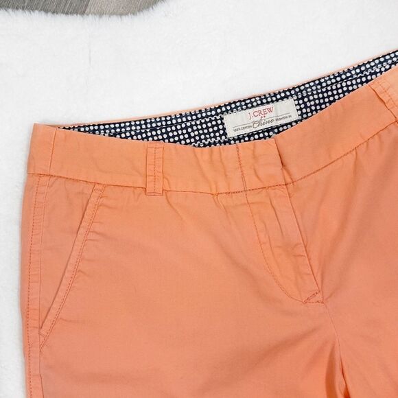 J. Crew Broken In 5 Inch Chino Shorts Coral Peach Orange 8 - Picture 5 of 9